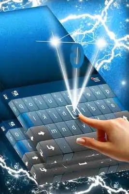 Play Blue Keyboard Theme with Emoji