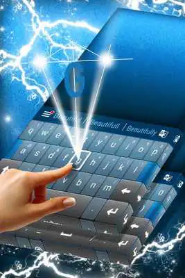 Play Blue Keyboard Theme with Emoji