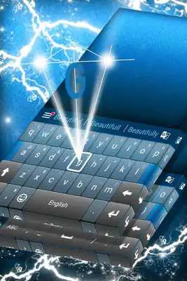 Play Blue Keyboard Theme with Emoji