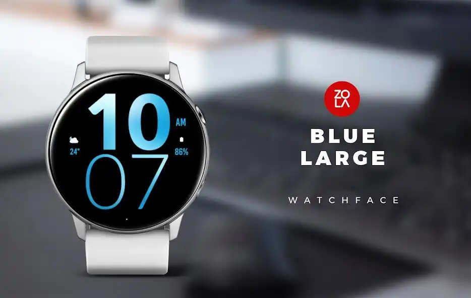 Play Blue Large Watch Face  and enjoy Blue Large Watch Face with UptoPlay