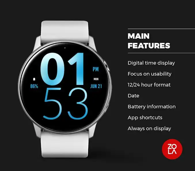 Play Blue Large Watch Face as an online game Blue Large Watch Face with UptoPlay