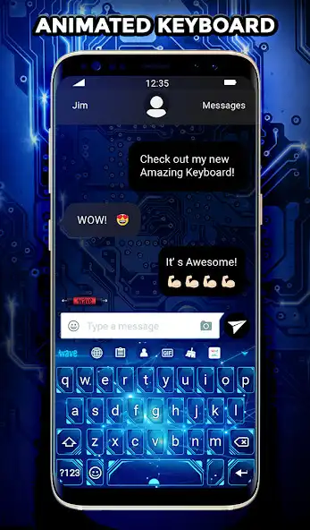 Play Blue Light Animated Keyboard + Live Wallpaper  and enjoy Blue Light Animated Keyboard + Live Wallpaper with UptoPlay