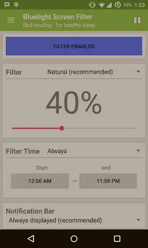 Play Bluelight Screen Filter Play Bluelight Screen Filter