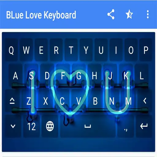Play Blue Love Keyboard Theme APK