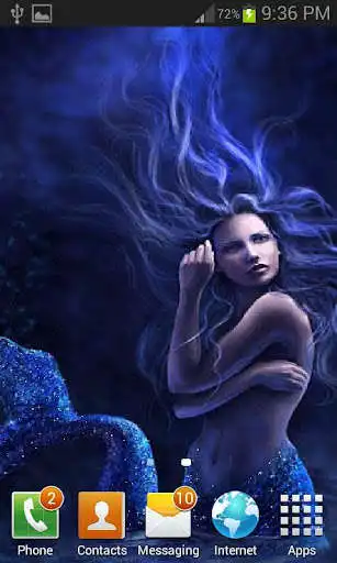 Play Blue Mermaid Live Wallpaper as an online game Blue Mermaid Live Wallpaper with UptoPlay