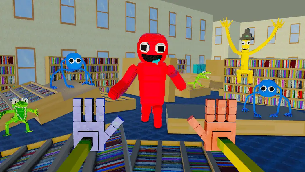 Play Blue Monster: Rainbow Craft as an online game Blue Monster: Rainbow Craft with UptoPlay