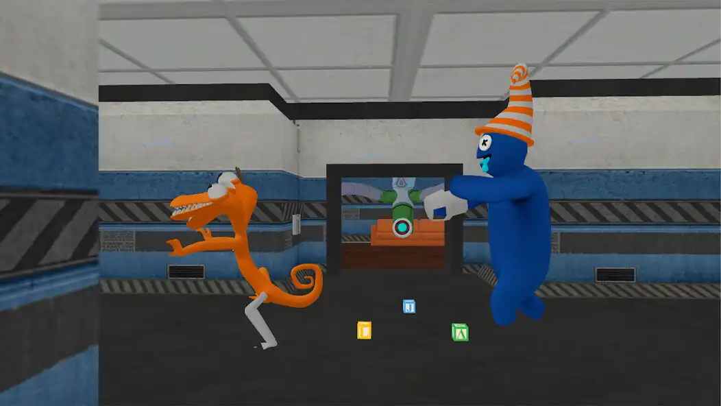 Play Blue Monsters: Rainbow Room as an online game Blue Monsters: Rainbow Room with UptoPlay