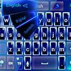 Free play online Blue Neon GO Keyboard theme  APK
