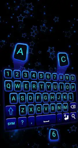 Play Blue Neon Keyboard  and enjoy Blue Neon Keyboard with UptoPlay