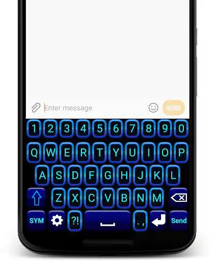 Play Blue Neon Keyboard as an online game Blue Neon Keyboard with UptoPlay