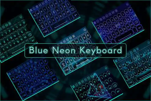 Play Blue Neon Keyboard Theme Play Blue Neon Keyboard Theme