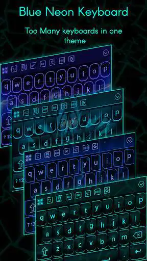 Play Blue Neon Keyboard Theme Play Blue Neon Keyboard Theme