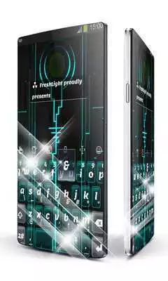 Play Blue Neon Keypad Art