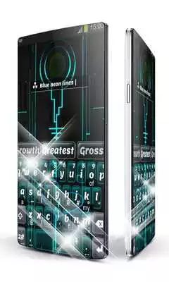 Play Blue Neon Keypad Art