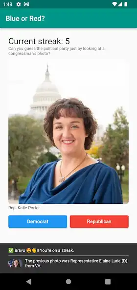 Play Blue or Red? Guess the party as an online game Blue or Red? Guess the party with UptoPlay