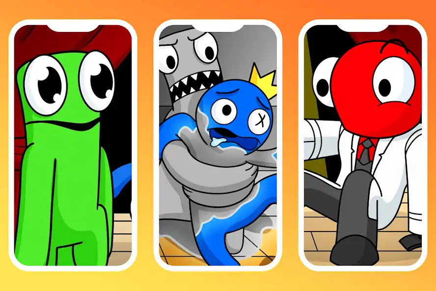 Play Blue Rainbow Friends Wallpaper  and enjoy Blue Rainbow Friends Wallpaper with UptoPlay