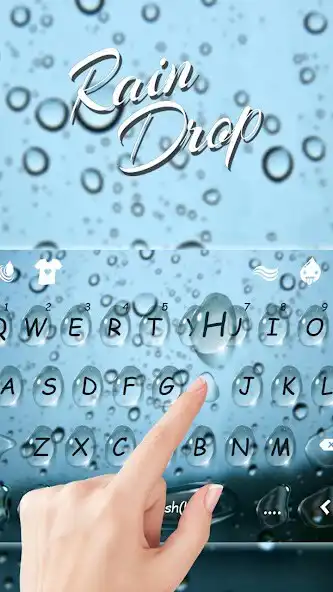 Play Blue Raindrops Keyboard Theme  and enjoy Blue Raindrops Keyboard Theme with UptoPlay