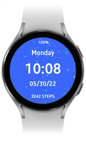 Play Blue Royal Glitter Watchface  and enjoy Blue Royal Glitter Watchface with UptoPlay
