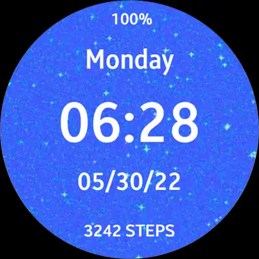 Play Blue Royal Glitter Watchface as an online game Blue Royal Glitter Watchface with UptoPlay