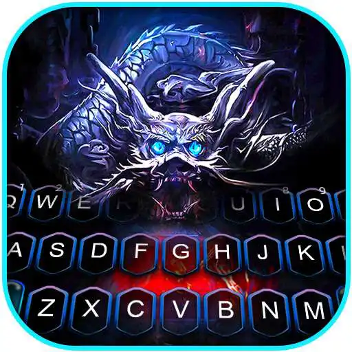 Play Blue Scary Dragon Keyboard Theme APK