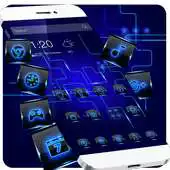Free play online blue science and technology theme blue wallpaper APK