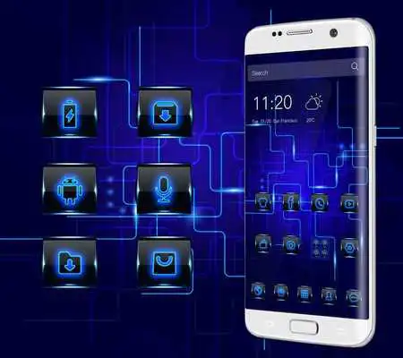 Play blue science and technology theme blue wallpaper Play blue science and technology theme blue wallpaper