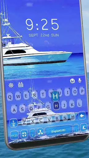 Play Blue Sea Boat Keyboard Theme  and enjoy Blue Sea Boat Keyboard Theme with UptoPlay