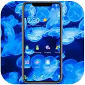 Free play online Blue sea jellyfish wallpaper APK