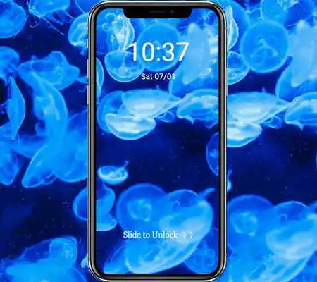 Play Blue sea jellyfish wallpaper