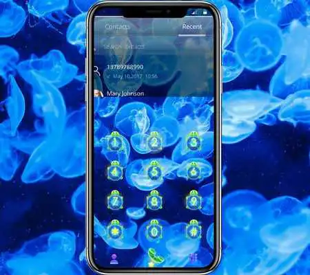 Play Blue sea jellyfish wallpaper
