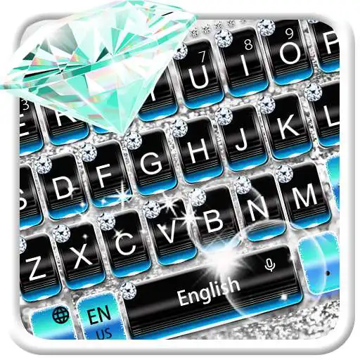 Free play online Blue Silver Diamond  Keyboard Theme APK