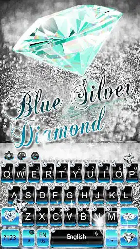 Play Blue Silver Diamond  Keyboard Theme