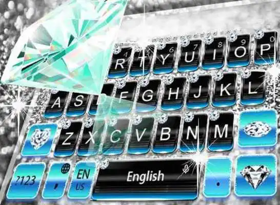 Play Blue Silver Diamond  Keyboard Theme