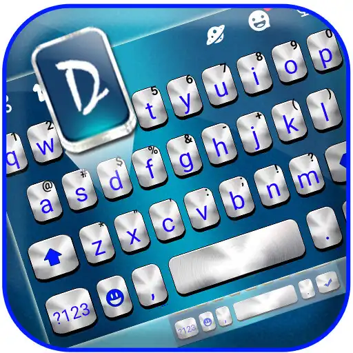 Play Blue Silver Metal Keyboard Background APK Play Blue Silver Metal Keyboard Background APK
