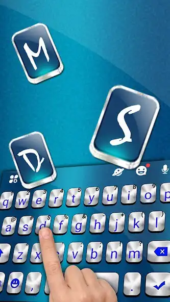Play Blue Silver Metal Keyboard Background as an online game Blue Silver Metal Keyboard Background with UptoPlay