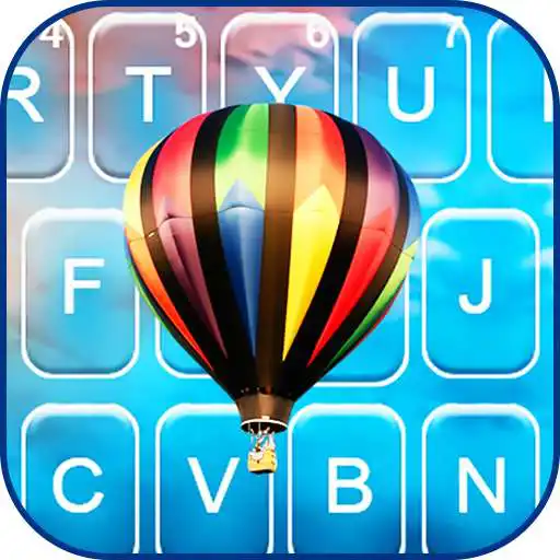 Play Blue Sky Hot Balloon Keyboard Theme APK