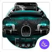 Free play online Blue Supercar APUS Launcher theme APK