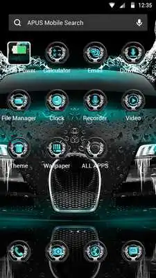 Play Blue Supercar APUS Launcher theme