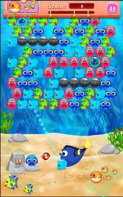 Play Blue Tang Fish Bubble Shooter