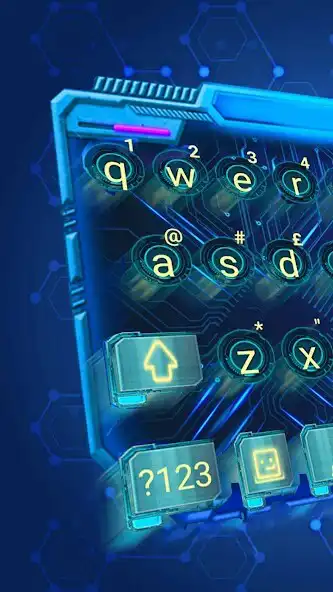 Play Blue Tech 3d Keyboard Theme  and enjoy Blue Tech 3d Keyboard Theme with UptoPlay