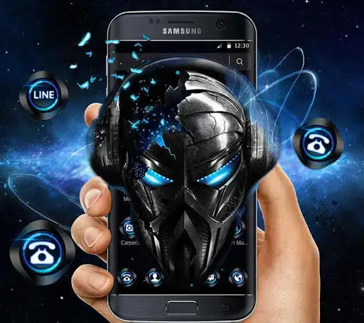Play Blue Tech Metallic Skull Theme