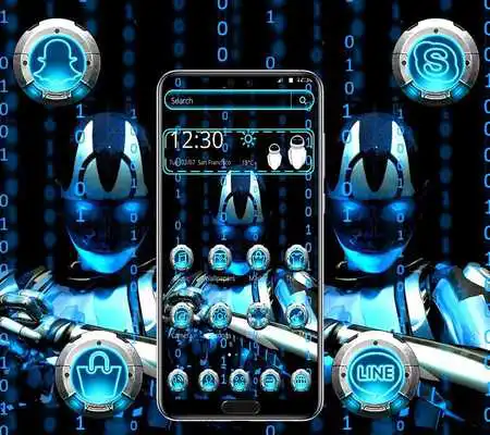 Play Blue Tech Robotic Theme Play Blue Tech Robotic Theme