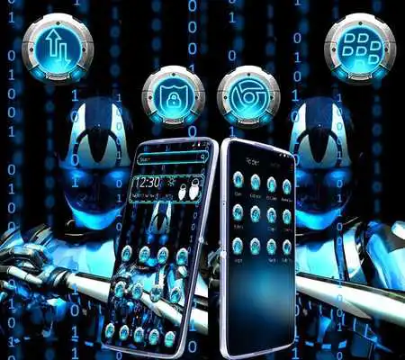 Play Blue Tech Robotic Theme Play Blue Tech Robotic Theme