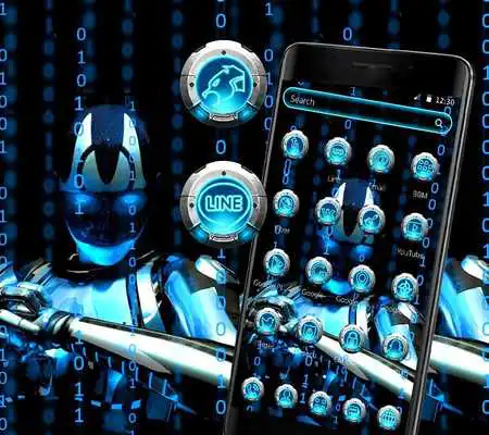 Play Blue Tech Robotic Theme Play Blue Tech Robotic Theme