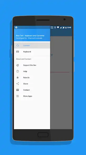 Play Blue Text - Keyboard + Convert  and enjoy Blue Text - Keyboard + Convert with UptoPlay