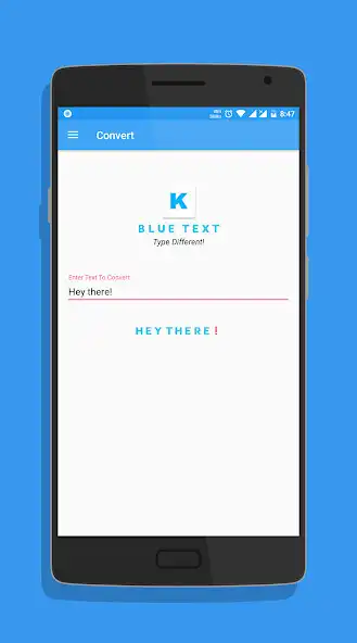 Play Blue Text - Keyboard + Convert as an online game Blue Text - Keyboard + Convert with UptoPlay