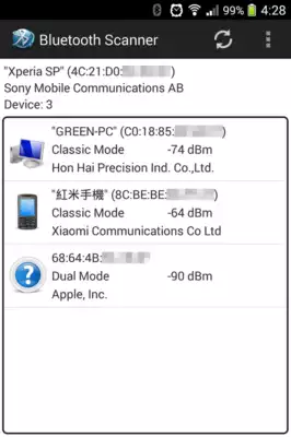 Play Bluetooth scanner