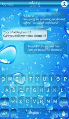 Play Blue Waterdrop Keyboard Theme