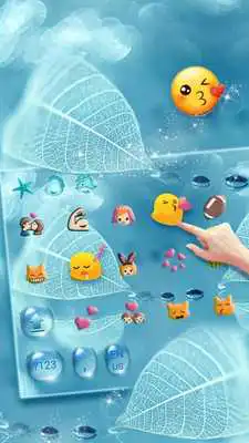 Play Blue Waterdrop Keyboard Theme