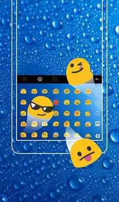 Play Blue Water Droplets Keyboard Theme